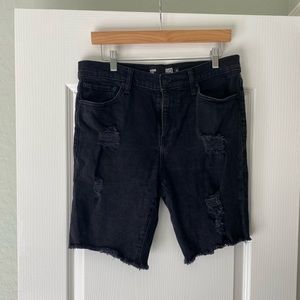 RSQ - Men’s Black Denim Ripped Jean Shorts - Size 32